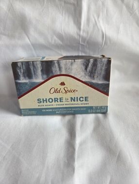 Old Spice Shore is Nice /Blue Agave & Fresh Waterfall Scent Bar Soap NEW